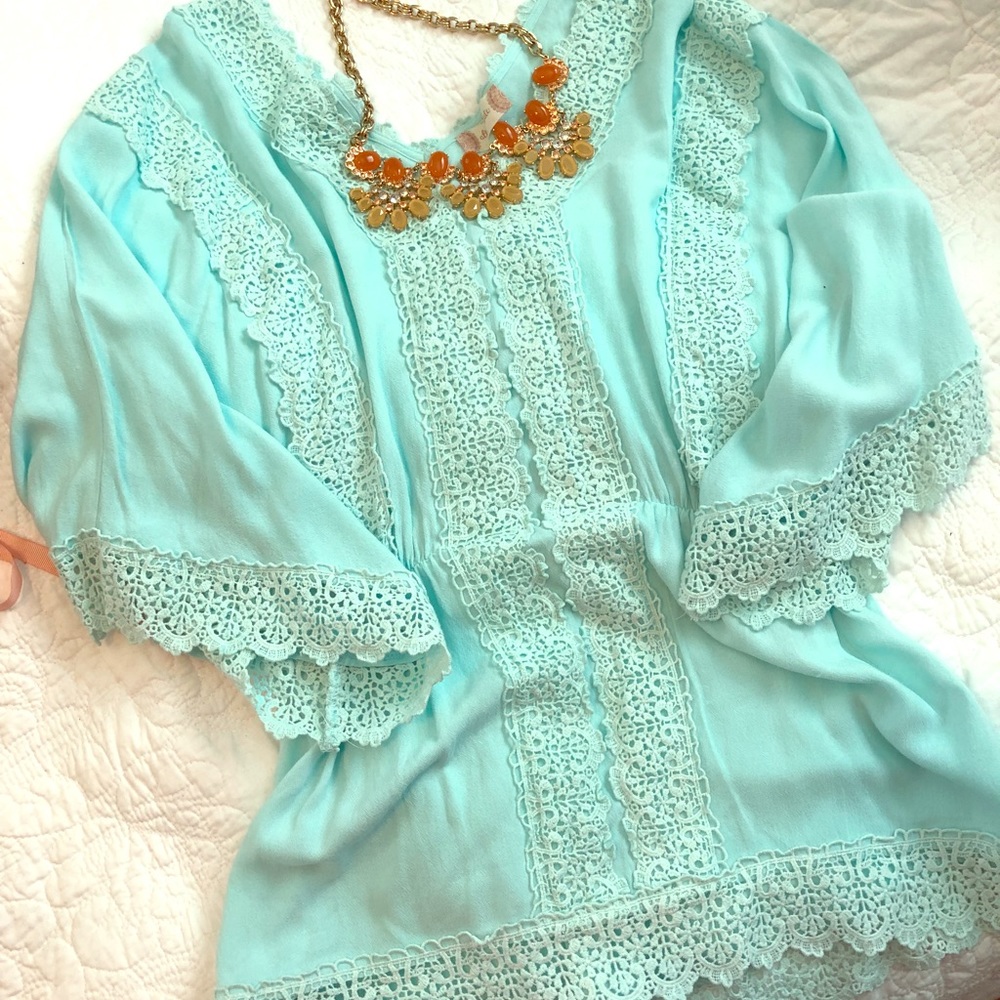 Teal blouse
